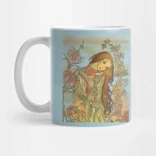 Pre-Raphaelite Girl 2 (Blue) Mug